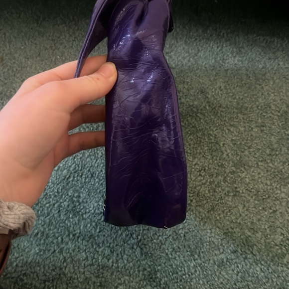 Vera Bradley Tippy Tie Little Frill Bag Simply Violet Purple Silver Charm - Picture 3 of 6